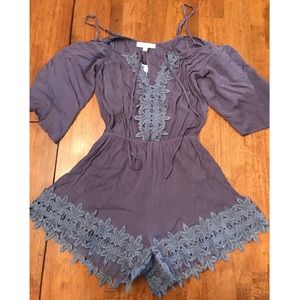 NWT Romper with lace detail
